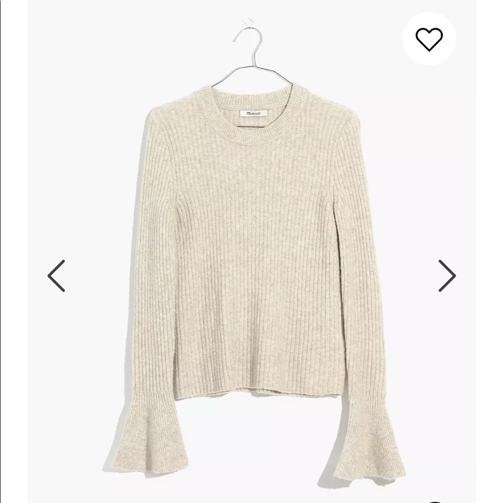 Madewell ruffle sleeve sweater